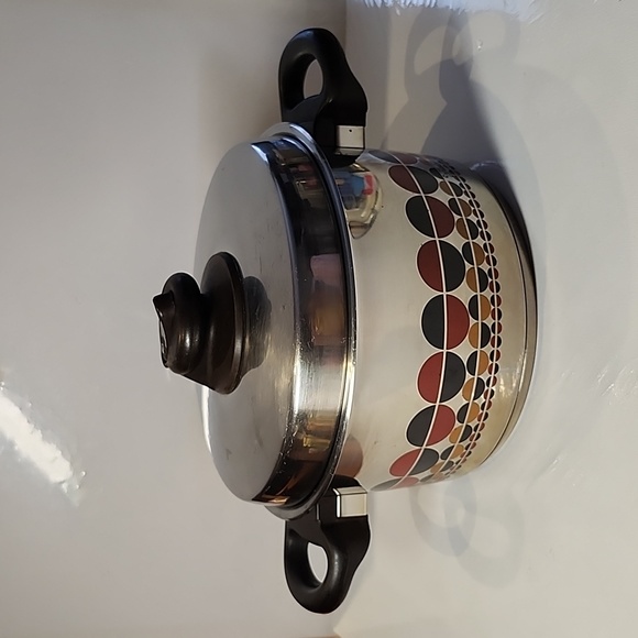 Vintage fissler cooking steam venting pot set of 6 vitavit solar dot pattern - Picture 3 of 11